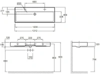 Мебельная раковина Jacob Delafon Vivienne EXBK112-00 120 см
