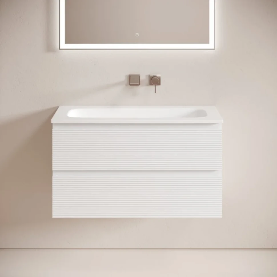 Тумба под раковину Sancos подвесная Folk 2я цв. Bianco FL90W