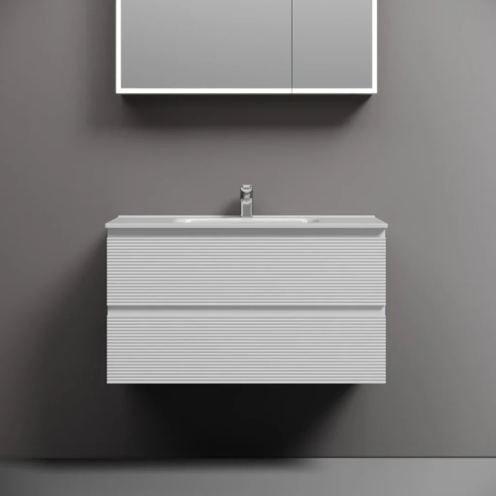 Тумба под раковину Sancos подвесная Folk 2я цв. Bianco FL90W