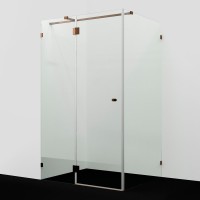 Душевой уголок Wasserkraft Paar 88H10 120х100 см, стекло прозрачное, фурнитура розовое золото
