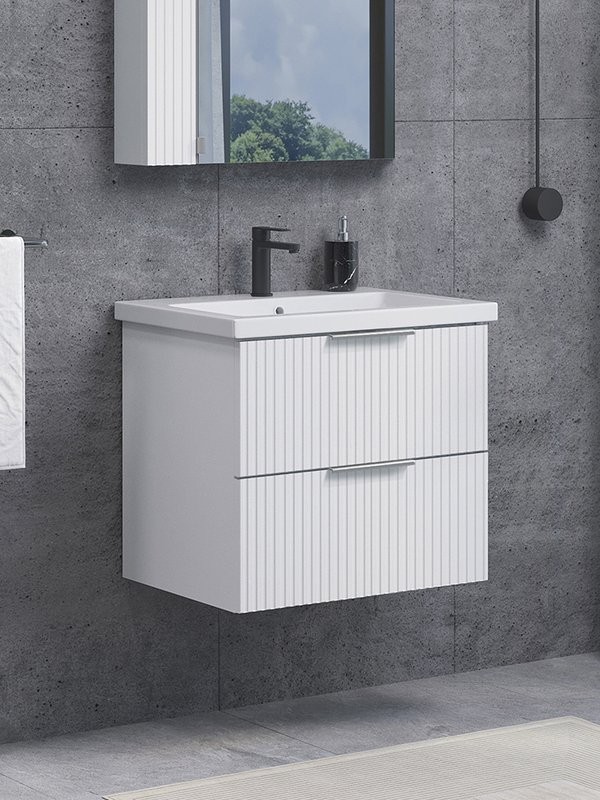 Мебель для ванной комнаты Comforty Лима 60П2 подвесная, матовая белая