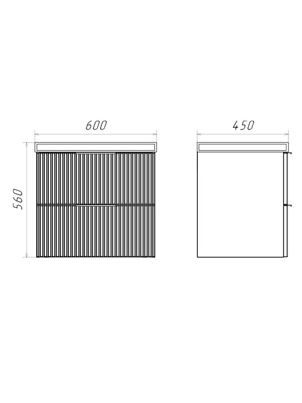 Мебель для ванной комнаты Comforty Лима 60П2 подвесная, матовая белая