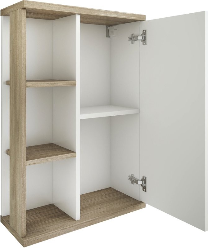 Шкаф Sanflor Ингрид 50, белый матовый, швейцарский вяз