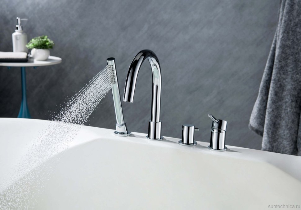 Смеситель на борт ванны AQUATEK Европа AQ1348CR хром