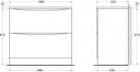 Тумба с раковиной BelBagno Acqua 90 напольная, bianco lucido