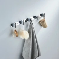 Крючки для ванной и кухни / планка с 5 крючками Shevanik SG5751, хром