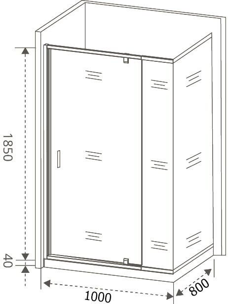 Душевой уголок Good Door Orion Orion WTW-PD+SP-G-CH 100x80