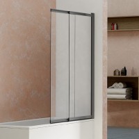 Шторка на ванну Vincea VSB-1E100CLGM 100 см, профиль вороненая сталь, стекло прозрачное