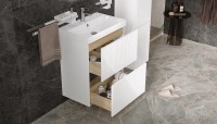Тумба с раковиной Velvex Edge 60.2Y напольная, белая