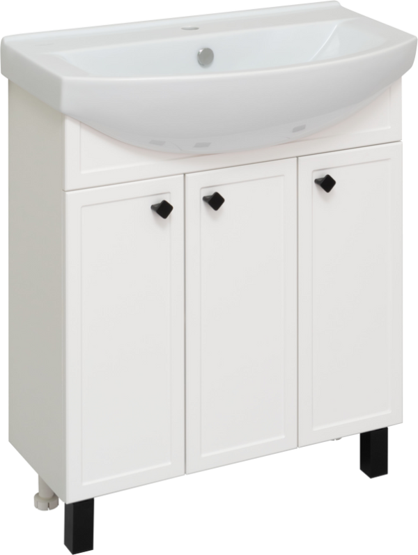 Тумба под раковину Runo Римини 75 белая