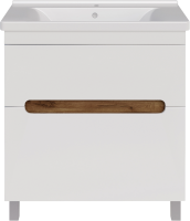 Тумба с раковиной ASB-Mebel Вита 80 белый, дуб золотой