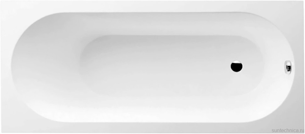 Акриловая ванна Villeroy & Boch Oberon UBQ180OBE2V-01 180x80 см, встраиваемая, цвет альпийский белый, на ножках