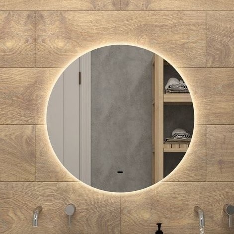 Зеркало круглое Art&Max Sanremo 65 с теплой подсветкой