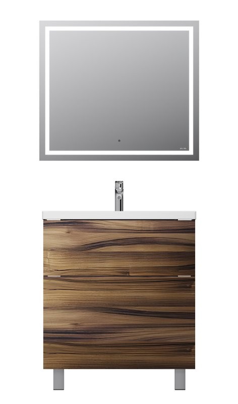 Мебель для ванной комнаты AM.PM Gem 75 напольная, с 2 ящиками, орех