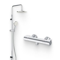 Душевой комплект Термостат AM.PM X-Joy F85A40000 для душа + Стойка Gem F0790000