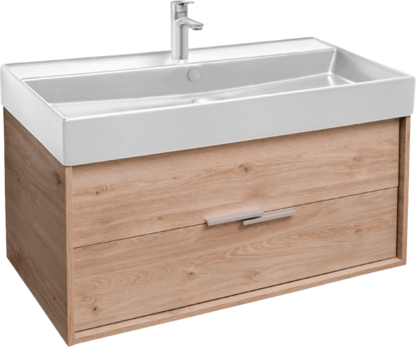 Тумба с раковиной Jacob Delafon Vivienne 100 дуб давос, раковина белая