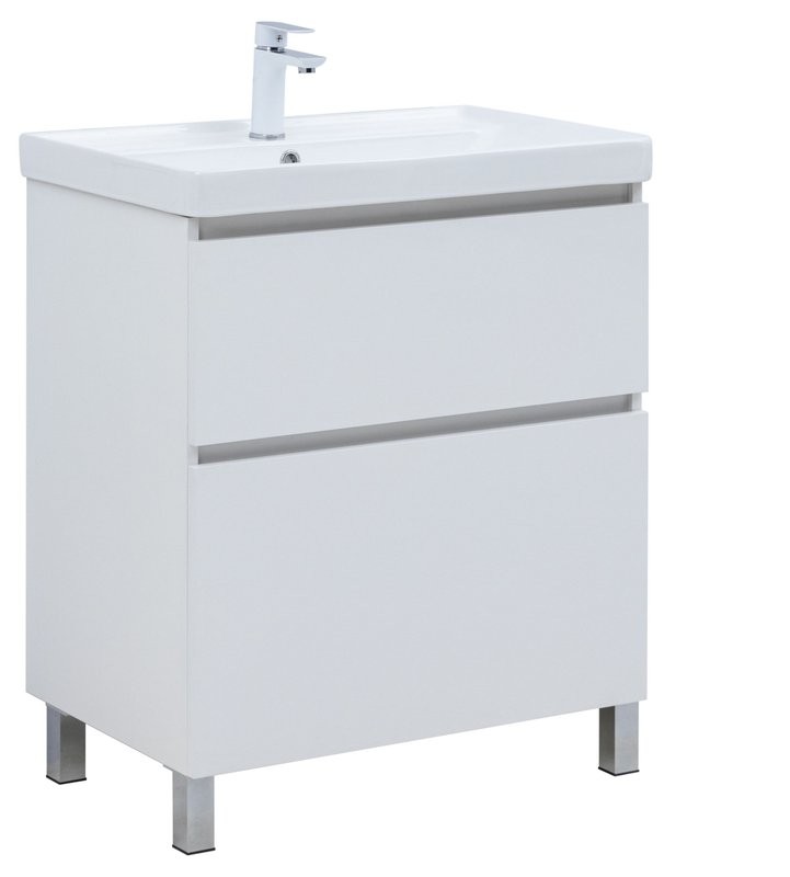 Тумба под раковину Aquanet Вега 70 690x460x790 напольная белый глянец