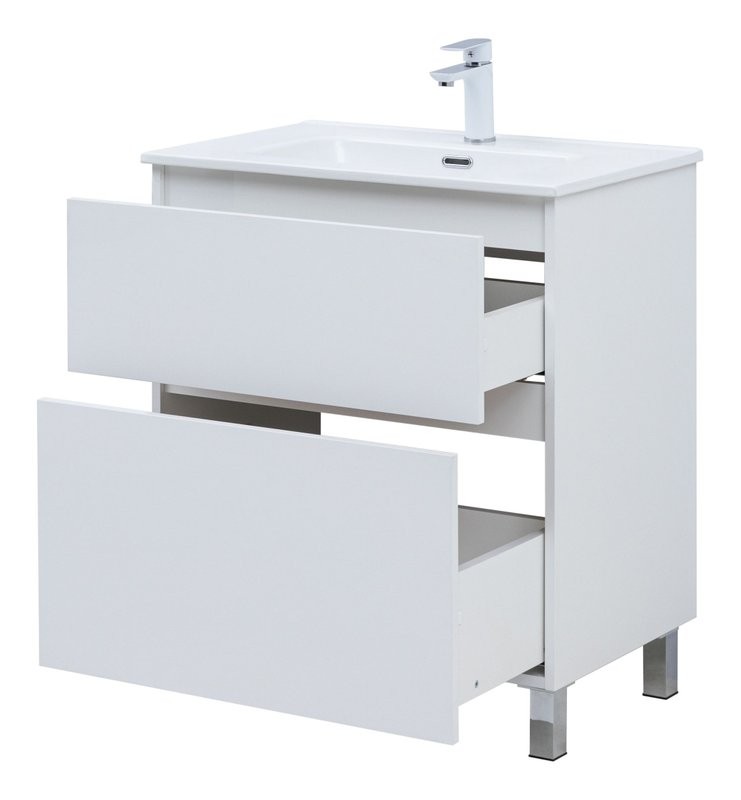 Тумба под раковину Aquanet Вега 70 690x460x790 напольная белый глянец