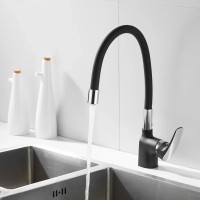 Смеситель для кухни Shevanik S443-3 с гибким изливом, черный
