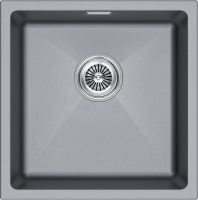 Комплект Мойка Paulmark Lumi LU45-GRM серый металлик + Измельчитель Intenso