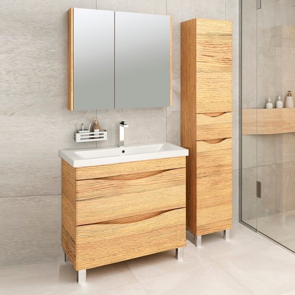 Мебель для ванной комнаты Emmy Дакота 80 рустик соломенный