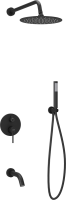 Душевой комплект Sancos Select SC3004MB черный матовый, С ВНУТРЕННЕЙ ЧАСТЬЮ