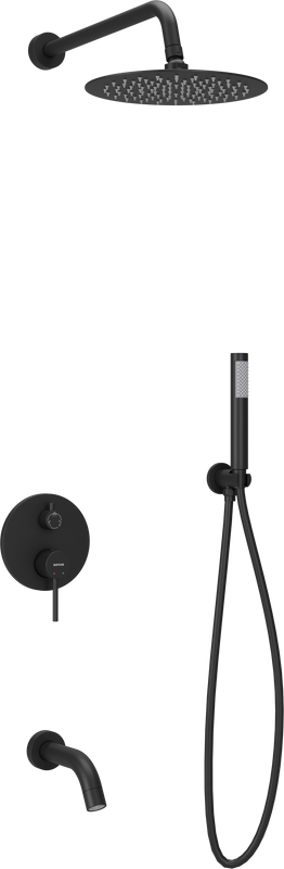 Душевой комплект Sancos Select SC3004MB черный матовый, С ВНУТРЕННЕЙ ЧАСТЬЮ