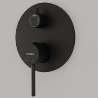 Душевой комплект Sancos Select SC3004MB черный матовый, С ВНУТРЕННЕЙ ЧАСТЬЮ