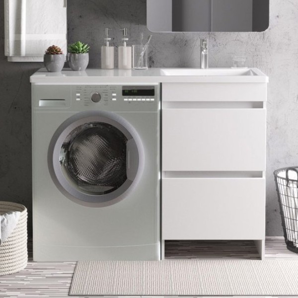 Тумба с раковиной Orange Sistema 110 R с ящиками, под стиральную машину