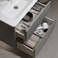 Мебель для ванной комнаты Alavann Wave 80 подвесная, голубой деним