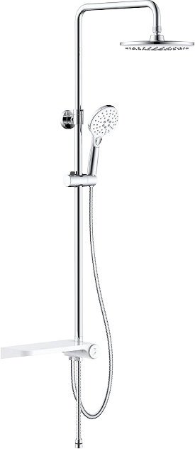 Душевой комплект Смеситель IDDIS Ray RAYSB02i02WA + Стойка RAYSW3Fi76