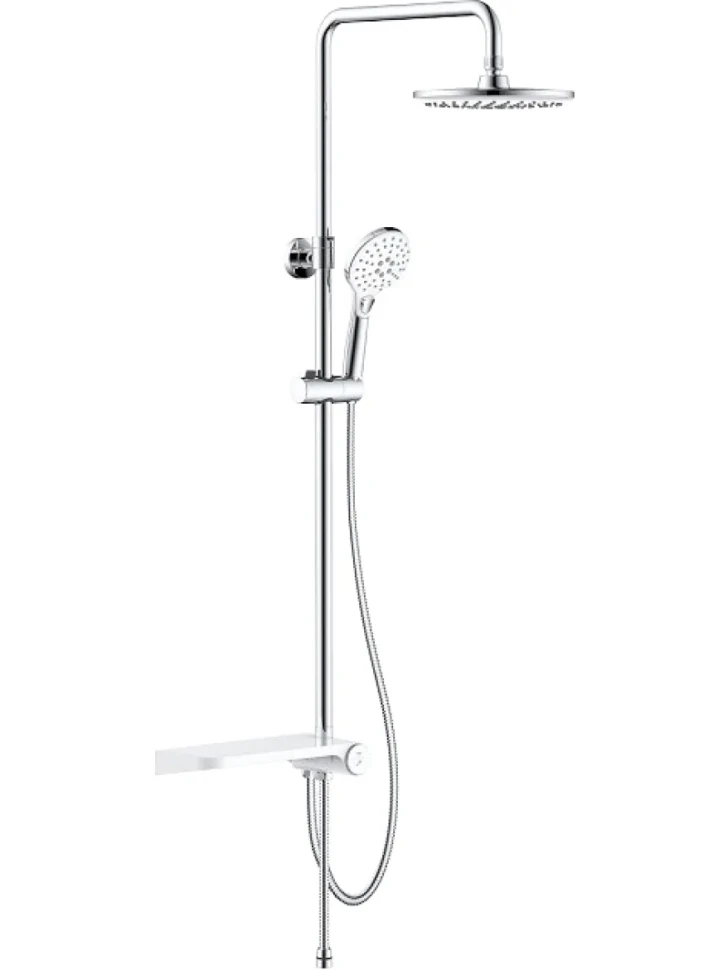 Душевой комплект Смеситель IDDIS Ray RAYSB02i02WA + Стойка RAYSW3Fi76