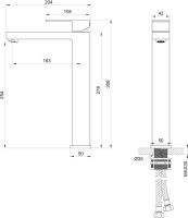 Смеситель для раковины Wonzon & Woghand WW-88239016-CR хром