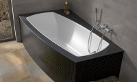 Ванна из искусственного камня Marmo Bagno Элза 170x75 см, встраиваемая, белая, на ножках