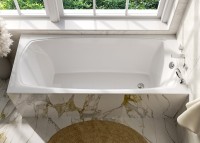 Ванна из искусственного камня Marmo Bagno Элза 170x75 см, встраиваемая, белая, на ножках