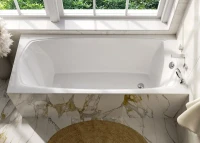 Ванна из искусственного камня Marmo Bagno Элза 170x75 см, встраиваемая, белая, на ножках
