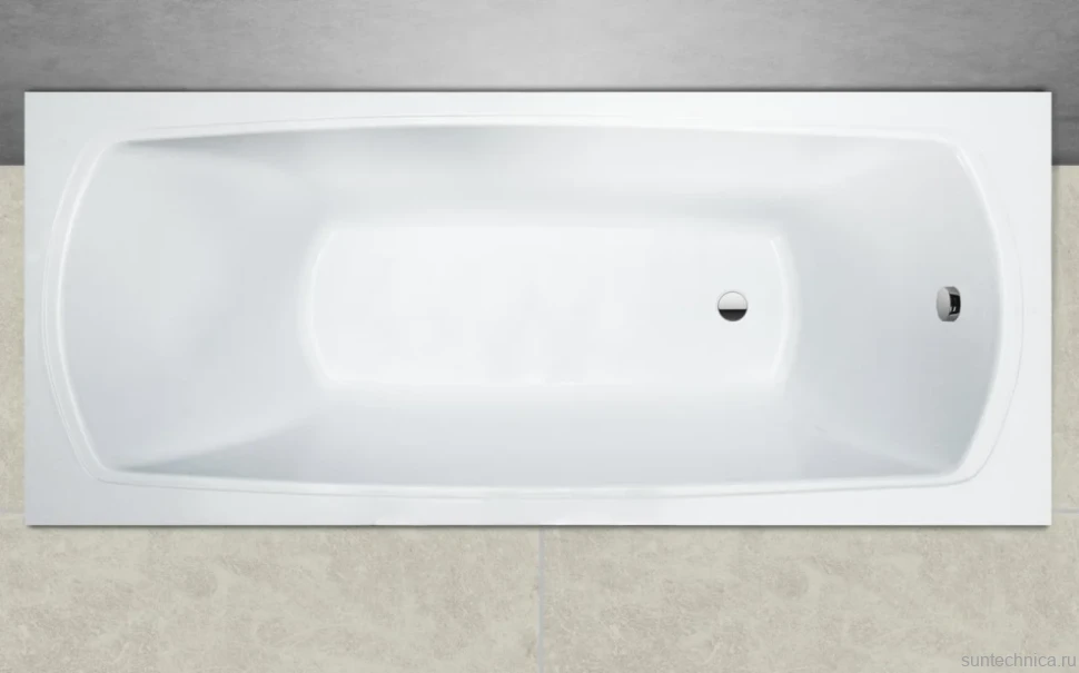 Ванна из искусственного камня Marmo Bagno Элза 170x75 см, встраиваемая, белая, на ножках