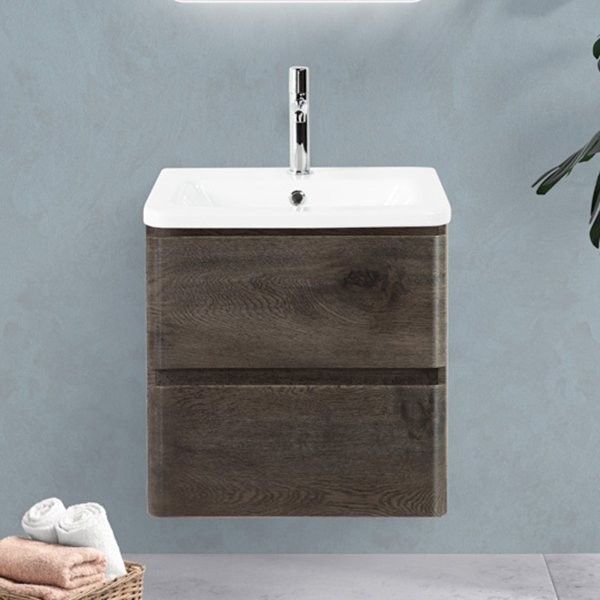 Тумба под раковину BelBagno Albano-Cer 50 подвесная, robere nature grigio