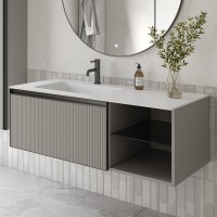 Тумба под раковину без столешницы Armadi Art Quatro 6 120 luna fuga, профиль anthracite