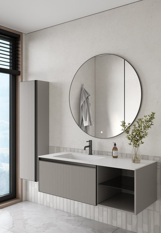 Тумба под раковину без столешницы Armadi Art Quatro 6 120 luna fuga, профиль anthracite