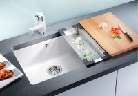 Комплект Мойка Blanco Subline 500-U белая + Измельчитель Franke