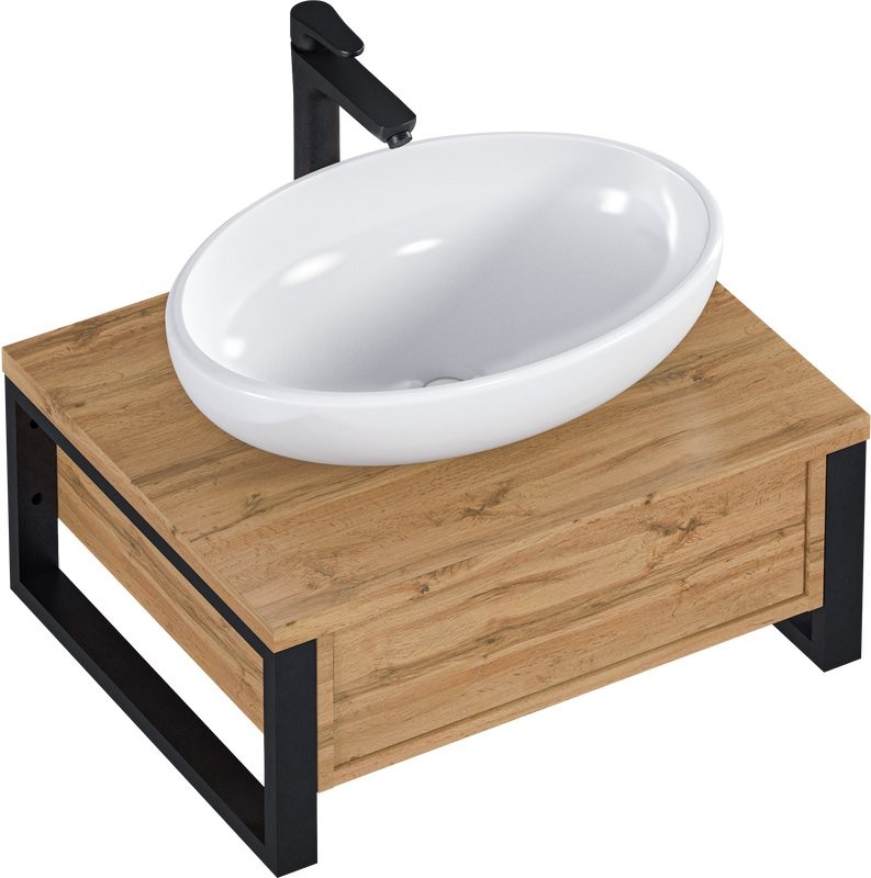 Тумба с раковиной 1MarKa Grunge Loft 60П дуб вотан