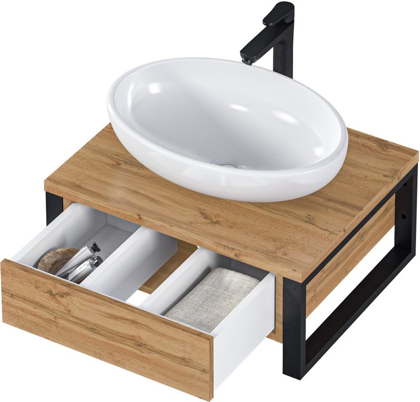 Тумба с раковиной 1MarKa Grunge Loft 60П дуб вотан