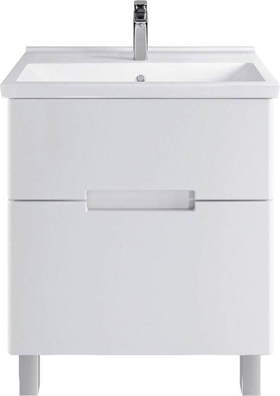 Тумба с раковиной SanStar Ориана 50 напольная, белая, раковина Sanita luxe Fest 50