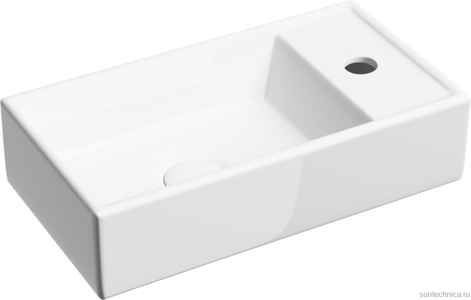 Раковина маленькая в туалет Ceramicanova Element CN6051L белый глянцевый