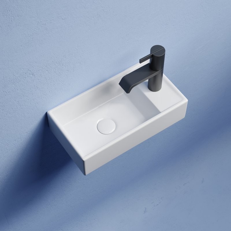 Раковина маленькая в туалет Ceramicanova Element CN6051L белый глянцевый