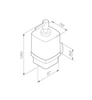 Дозатор для жидкого мыла AM.PM Gem A9036922 настенный, черный Дозатор для жидкого мыла AM.PM Gem A9036922 настенный, черный