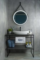 Накладная раковина GID Creativo N9052 65 глянцевая белая, овальная, фаянс