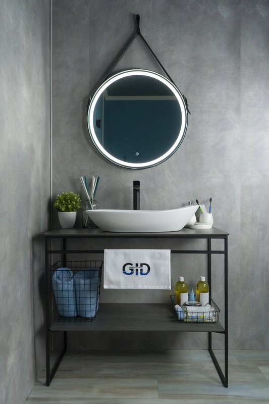 Накладная раковина GID Creativo N9052 65 глянцевая белая, овальная, фаянс