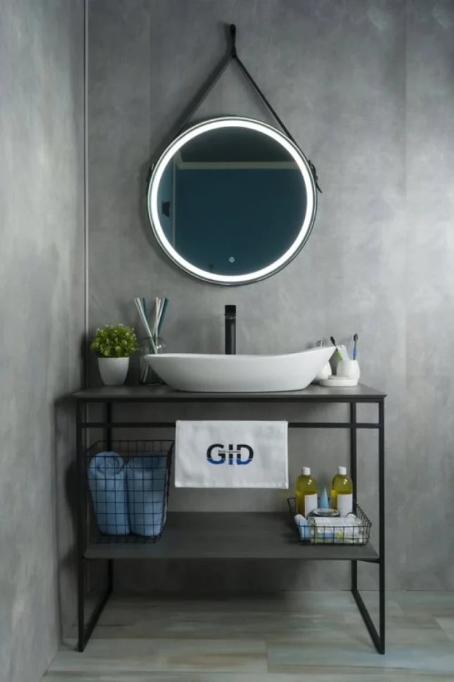 Накладная раковина GID Creativo N9052 65 глянцевая белая, овальная, фаянс